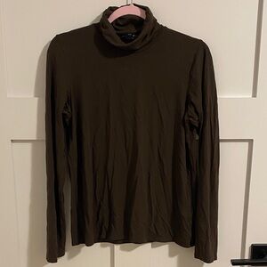Eileen Fisher Chocolate Brown Cowl Neck Top